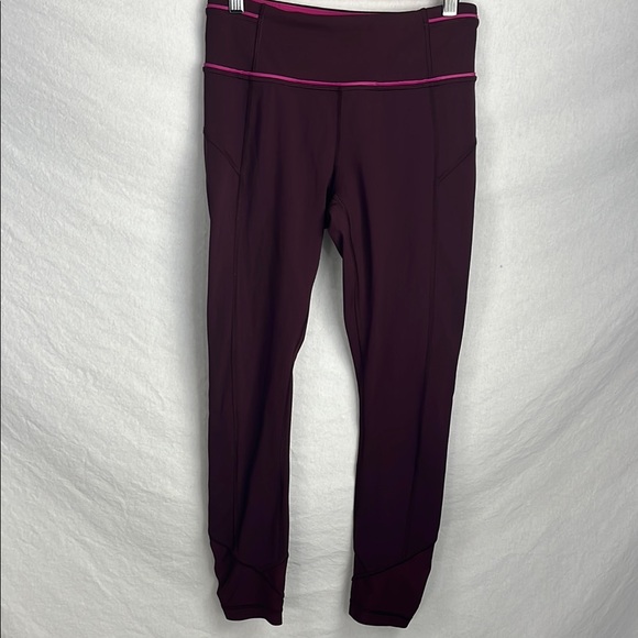 lululemon athletica Pants - Lululemon Women's Burgundy Athletic Pants 4 7/8